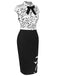 [Prévente] Robe violette coupe ajustée ceinture col montant et motif œil façon Halloween années 60