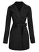 Manteau d'hiver ceinturé à revers des années 1960