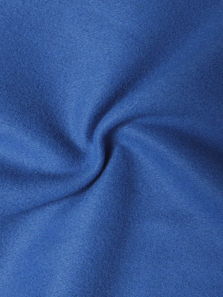Manteau à revers larges et manches lanternes unies des années 1960