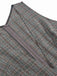 2PCS robe à carreaux et chemisier en satin années 40