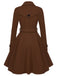 Manteau slim à revers couleur unie des années 1950