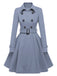 Manteau slim à revers couleur unie des années 1950