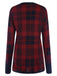Cardigan tricoté à carreaux avec poches rouge des années 1950