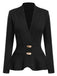 Cardigan tricoté à ourlet volanté et boutonné des années 1930
