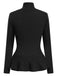 Cardigan tricoté à ourlet volanté et boutonné des années 1930