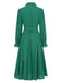 Robe chemise plissée à ceinture et à petits motifs floraux des années 1940
