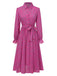 Robe chemise plissée à ceinture et à petits motifs floraux des années 1940