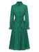 Robe chemise plissée à ceinture et à petits motifs floraux des années 1940