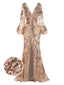 [Prévente] Robe longue à paillettes et col en V profond des années 1930