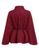 Manteau cape uni ceinturé rouge vin des années 1960