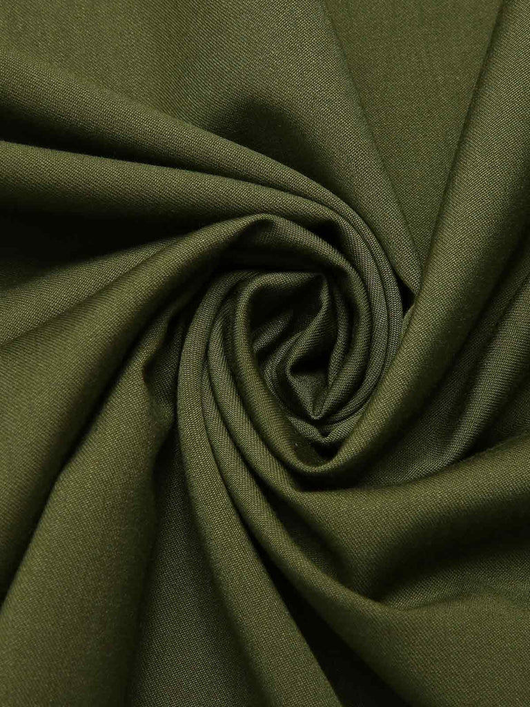 [Prévente] Jupe fendue à boutons vert olive des années 40