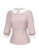 2PCS chemisier rose contrasté et robe grise des années 40