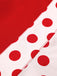 Robe rouge à pois et col licou des années 1950