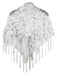 Cape à paillettes et à lacets avec pompons creux des années 1920