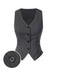 Gilet sans manches à rayures fines gris foncé des années 1960