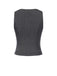 Gilet sans manches à rayures fines gris foncé des années 1960