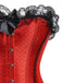 Haut corset en satin à pois et dentelle victorienne Années 1950 - 6