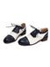 Chaussures Oxford à lanières et bout rond en cuir colorblock
