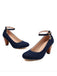 Mary Janes à boucle en jean et talons épais