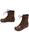 Bottes à lacets brodées vintage avec talon intérieur