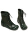 Bottes à lacets brodées vintage avec talon intérieur
