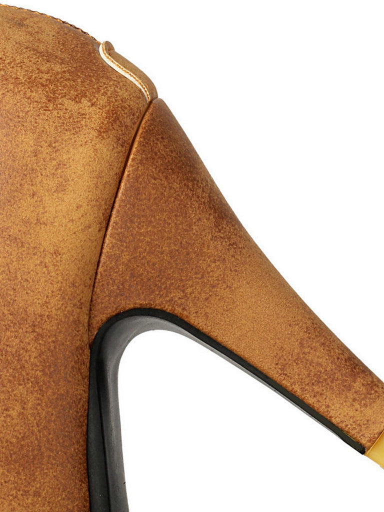 Bottes rétro à bout pointu lacées en faux daim ajouré