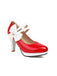 Chaussures à talons hauts Mary Jane avec nœud latéral et bloc de couleurs