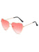 Lunettes de soleil vintage à monture en métal et cœur
