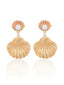 Boucles d'oreilles coquillage en perles blanches