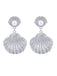Boucles d'oreilles coquillage en perles blanches