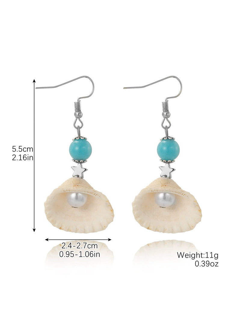 Boucles d'oreilles pendantes en forme de queue de sirène
