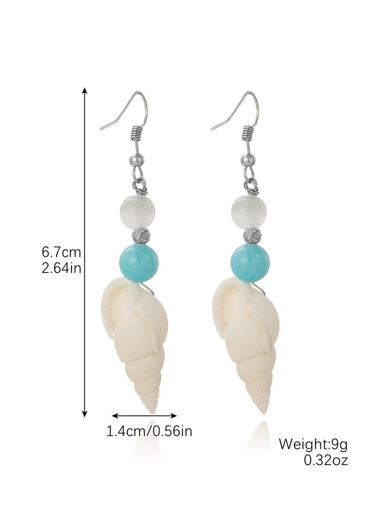 Boucles d'oreilles pendantes en forme de queue de sirène