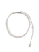Collier chaîne à pendentif en perles blanches vintage