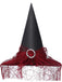 Chapeau de sorcière pointu en maille patchwork pour Halloween