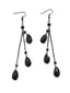 Boucles d'oreilles pendantes gothiques en forme de goutte d'eau