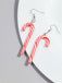 Boucles d'oreilles de Noël couleur bonbon en forme de canne arc-en-ciel