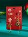 Boucles d'oreilles pendantes rouges Père Noël