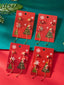 Boucles d'oreilles pendantes rouges Père Noël