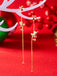 Boucles d'oreilles pendantes rouges Père Noël