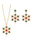 Ensemble de bijoux vintage collier et boucles d'oreilles flocon de neige