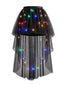 Jupe tutu maille haute et basse lumineuse LED années 1980
