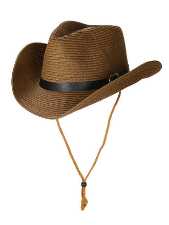 Chapeau en raphia de plage vintage à large bord