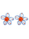 Jolies boucles d'oreilles à tige avec perles et fleurs