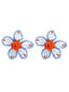 Jolies boucles d'oreilles à tige avec perles et fleurs