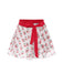 Cache Maillot rouge cerise à lacets années 1950