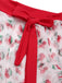 Cache Maillot rouge cerise à lacets années 1950