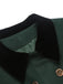 Manteau croisé bleu contrasté à boutons des années 40