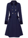 Manteau Boutons Uni Vert Foncé Années 1950