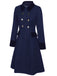 Manteau Boutons Uni Vert Foncé Années 1950