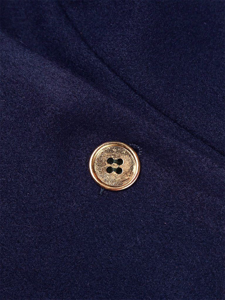 Manteau Boutons Uni Vert Foncé Années 1950
